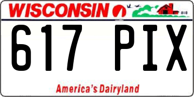 WI license plate 617PIX