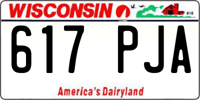 WI license plate 617PJA