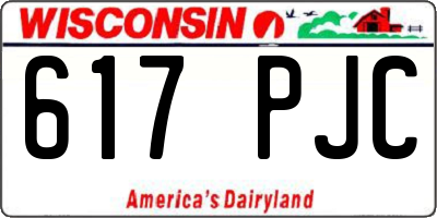 WI license plate 617PJC