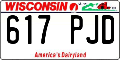 WI license plate 617PJD