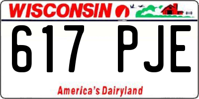 WI license plate 617PJE