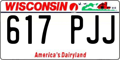 WI license plate 617PJJ