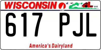WI license plate 617PJL