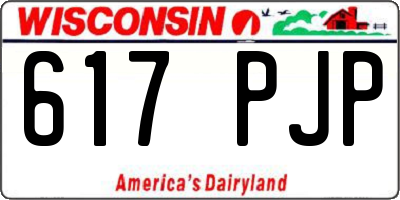 WI license plate 617PJP