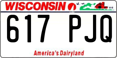 WI license plate 617PJQ