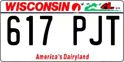 WI license plate 617PJT