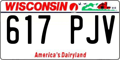 WI license plate 617PJV