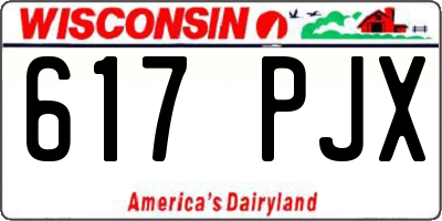 WI license plate 617PJX