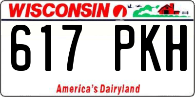 WI license plate 617PKH