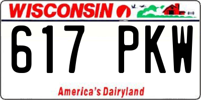 WI license plate 617PKW