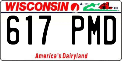 WI license plate 617PMD