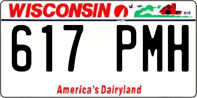 WI license plate 617PMH