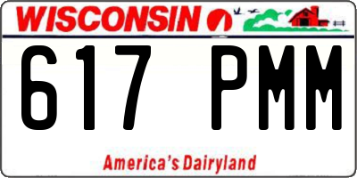 WI license plate 617PMM