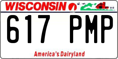 WI license plate 617PMP