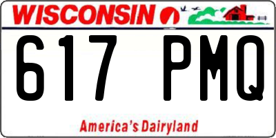 WI license plate 617PMQ