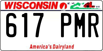 WI license plate 617PMR