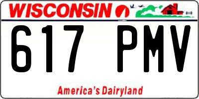 WI license plate 617PMV