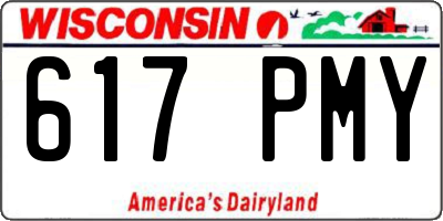 WI license plate 617PMY