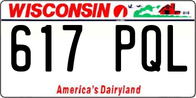 WI license plate 617PQL