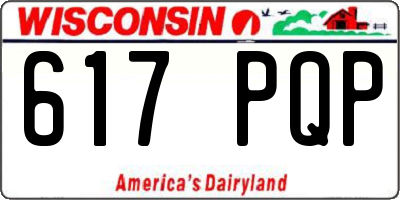 WI license plate 617PQP