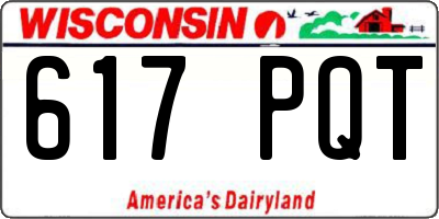 WI license plate 617PQT