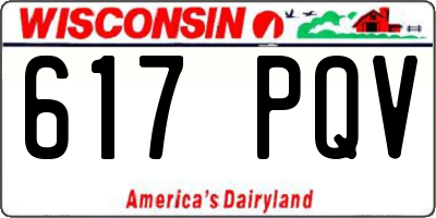 WI license plate 617PQV