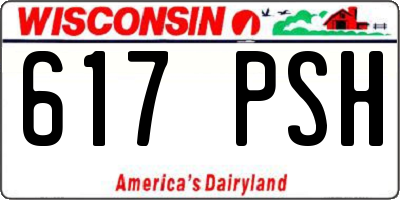 WI license plate 617PSH