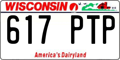WI license plate 617PTP