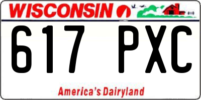 WI license plate 617PXC