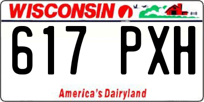 WI license plate 617PXH
