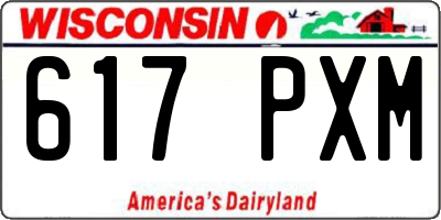 WI license plate 617PXM