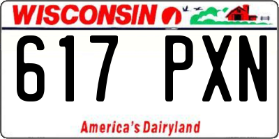WI license plate 617PXN