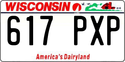 WI license plate 617PXP