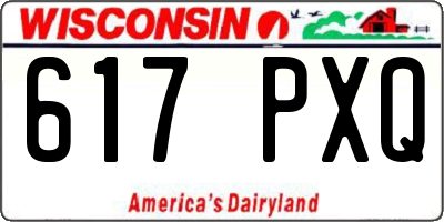 WI license plate 617PXQ