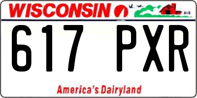 WI license plate 617PXR