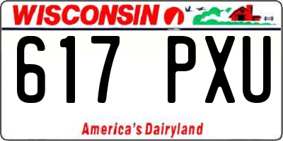 WI license plate 617PXU