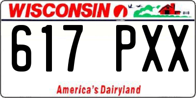 WI license plate 617PXX