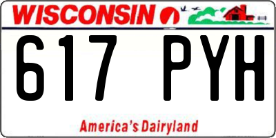 WI license plate 617PYH