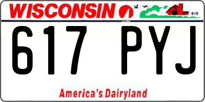 WI license plate 617PYJ