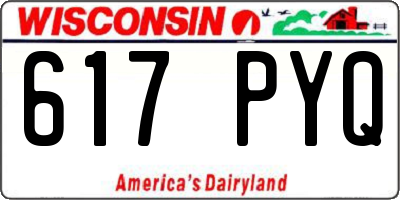 WI license plate 617PYQ