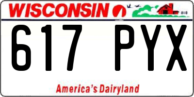 WI license plate 617PYX