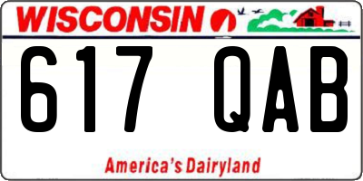 WI license plate 617QAB