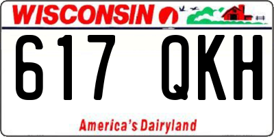 WI license plate 617QKH