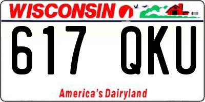 WI license plate 617QKU
