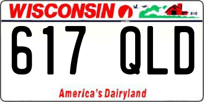 WI license plate 617QLD
