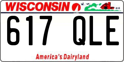 WI license plate 617QLE