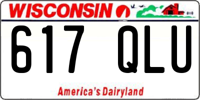 WI license plate 617QLU