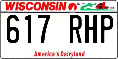 WI license plate 617RHP
