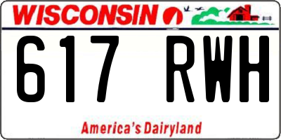 WI license plate 617RWH