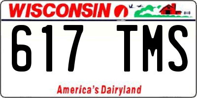 WI license plate 617TMS